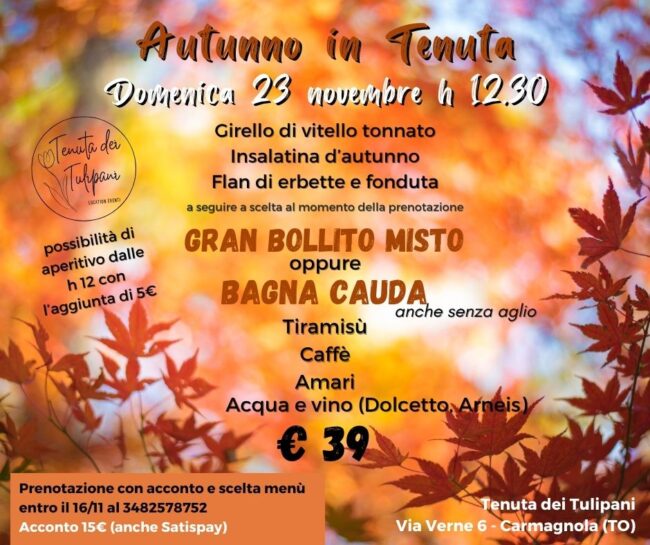 pranzo d’autunno – menù
